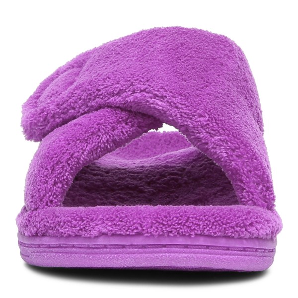 Vionic Slippers Ireland - Relax Slippers Purple - Womens Shoes In Store | SRMTJ-8426